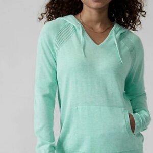 Athleta Evergreen Hoodie Sweater, Paradiso Blue, Size Medium